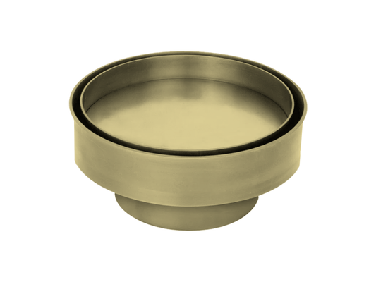 Allium Ø113mm Round Stainless Steel Tile Insert Brushed Gold