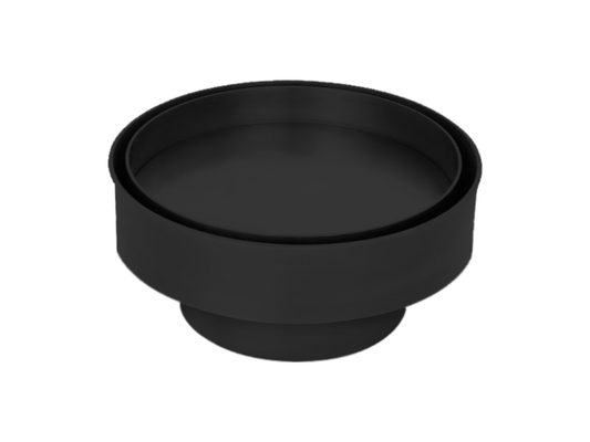 Allium Ø113mm Round Stainless Steel Tile Insert Matte Black