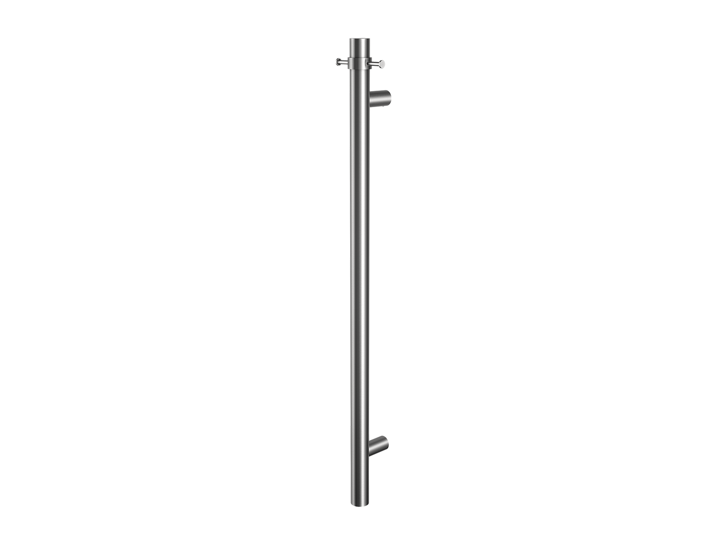 950mm Vertical Heated Towel Rail Brushed Nickel