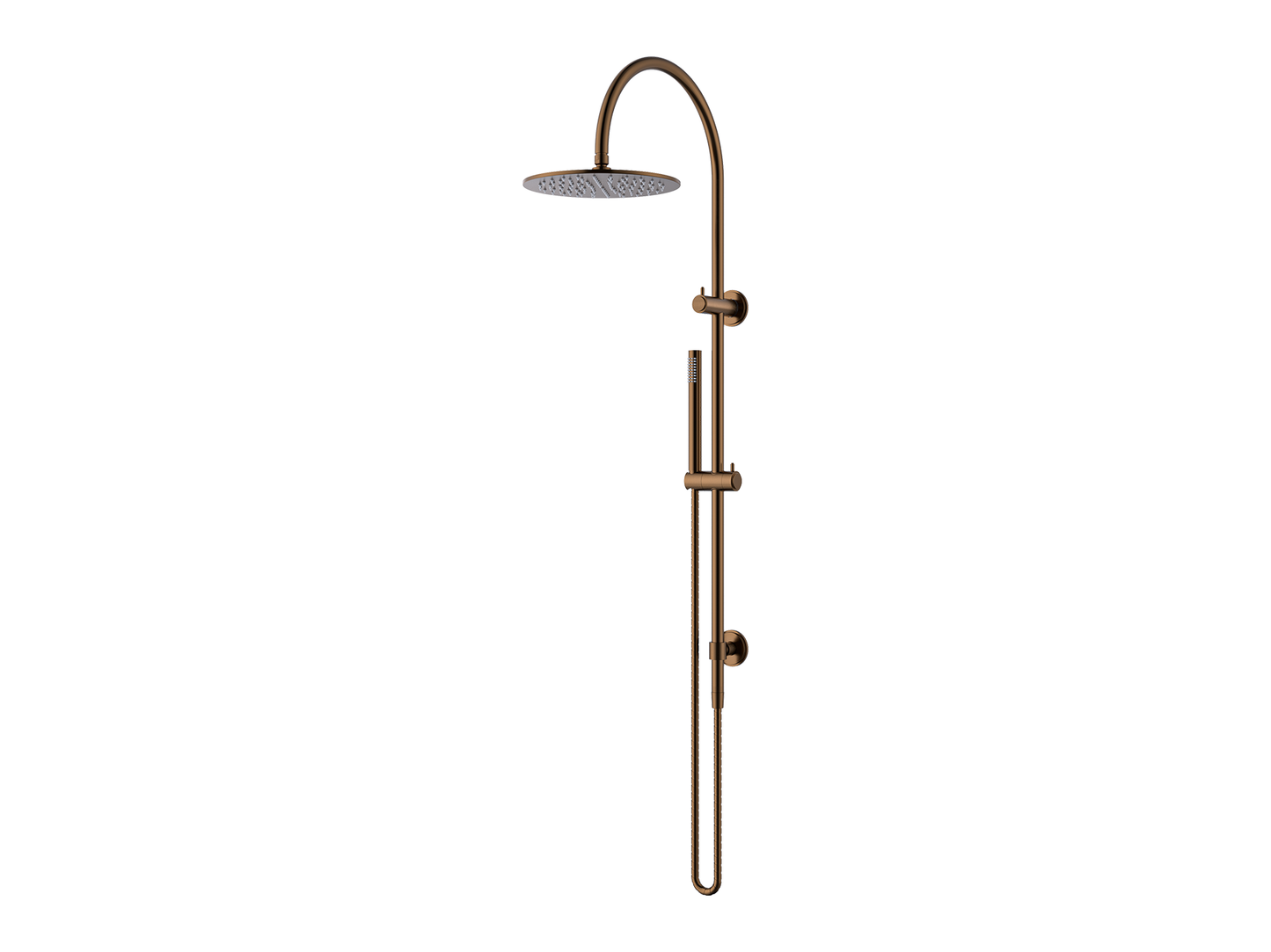 Wollemi Gooseneck Twin Shower Brushed Copper