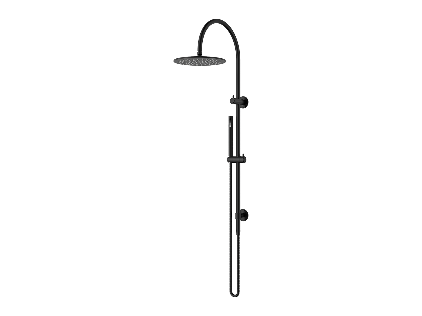 Wollemi Gooseneck Twin Shower Matte Black