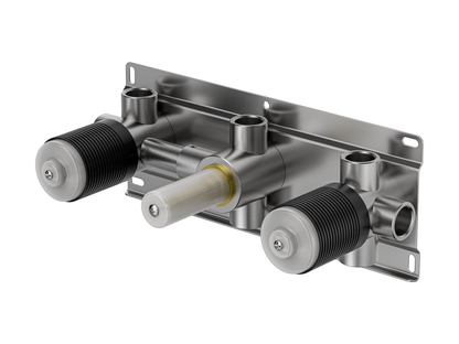 Lilly Pilly Twin Shower / Bath Mixer with Centre Diverter Chrome