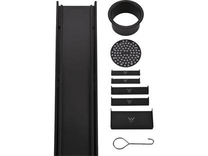 Custom SS316 Tile Insert Linear Floor Grate Matte Black VII