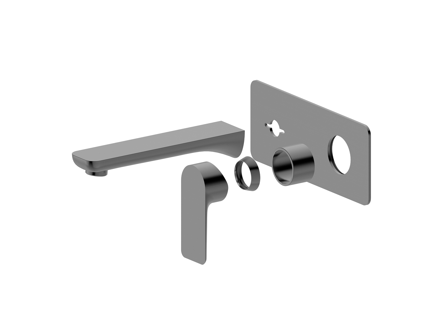 Ash Wall Basin/Bath Mixer Gun Metal