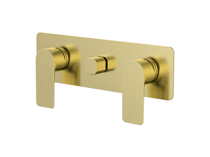 Ash Twin Shower / Bath Mixer with Centre Diverter Trim Kit