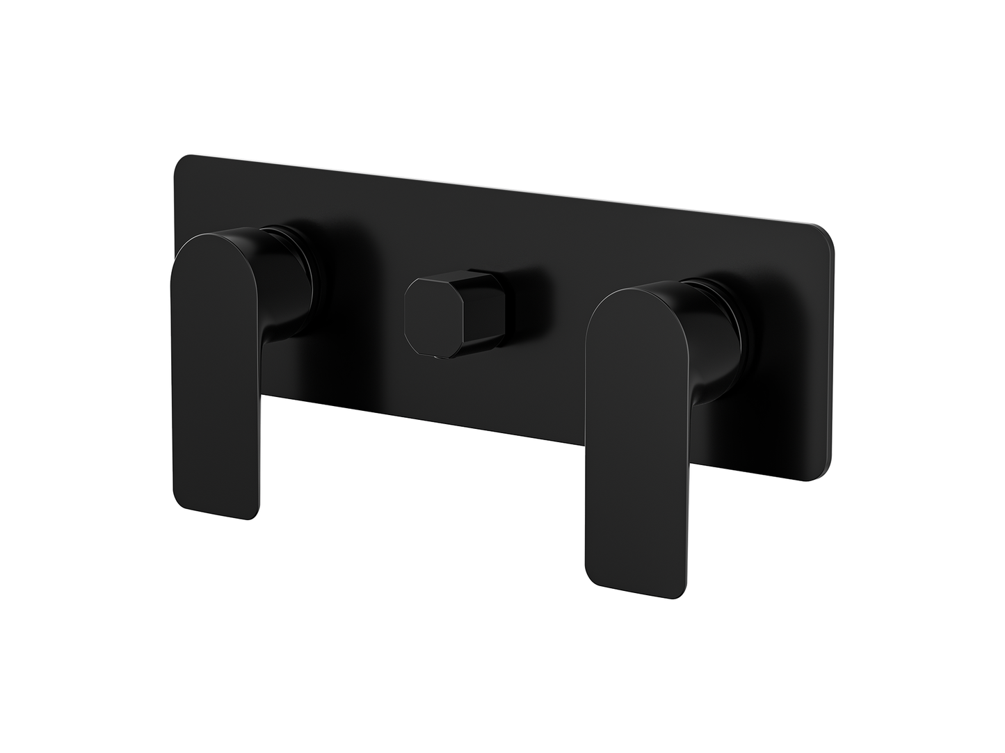 Ash Twin Shower / Bath Mixer with Centre Diverter Trim Kit