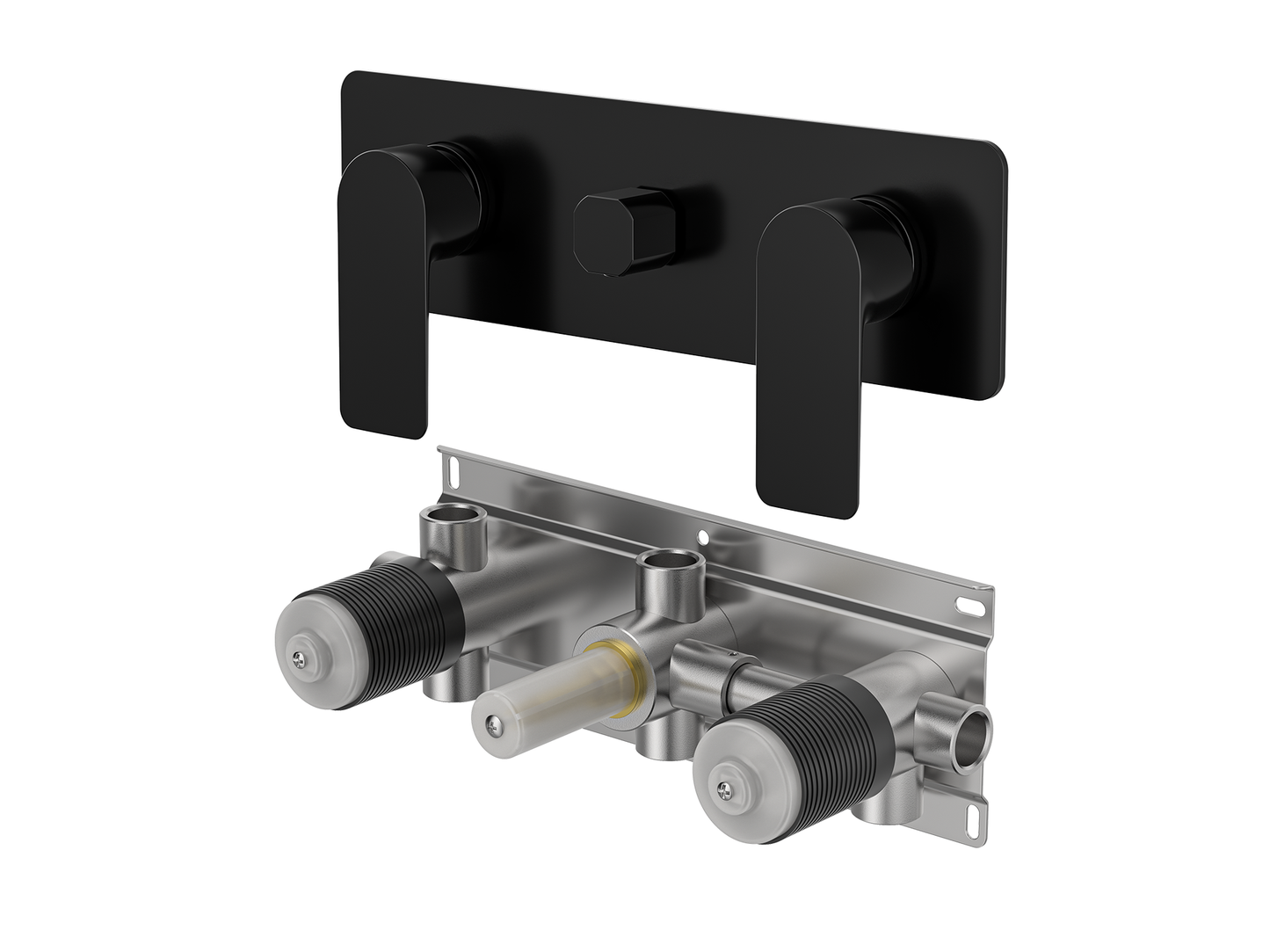 Ash Twin Shower / Bath Mixer with Centre Diverter