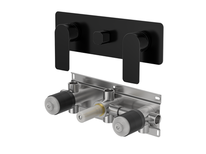 Ash Twin Shower / Bath Mixer with Centre Diverter