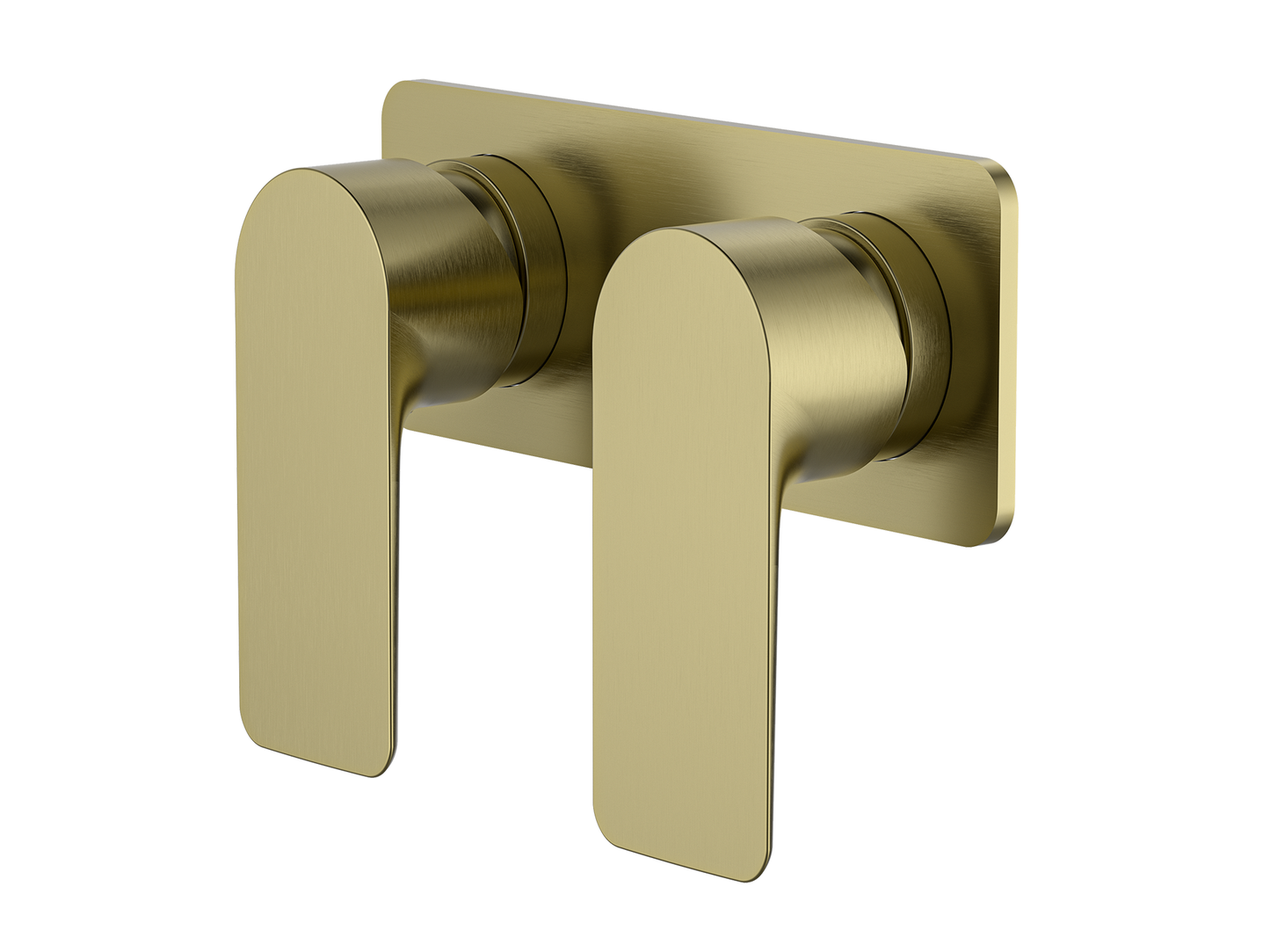 Ash Twin Shower/Bath Mixer Trim Kit Square Plate