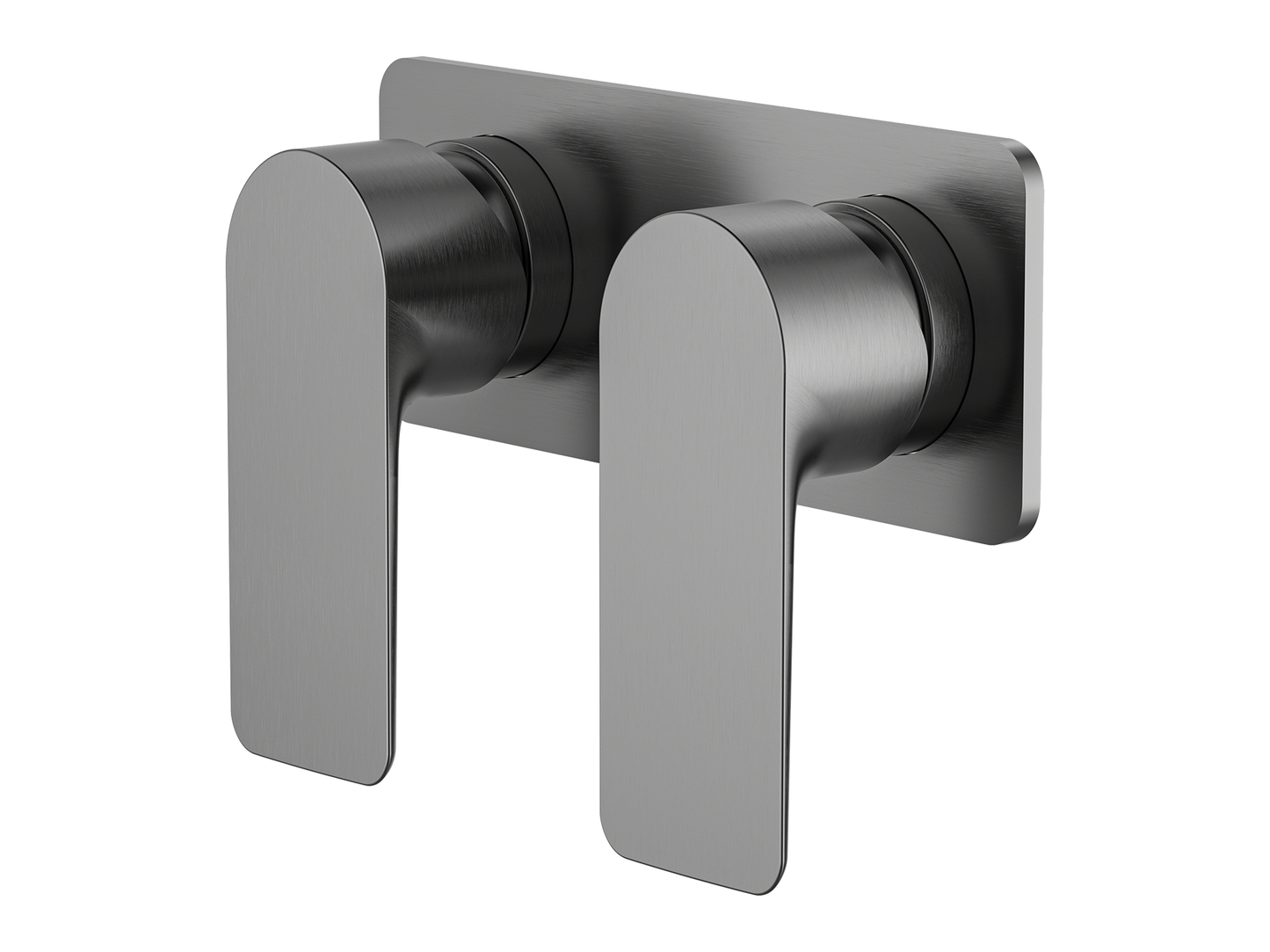 Ash Twin Shower/Bath Mixer Trim Kit Square Plate