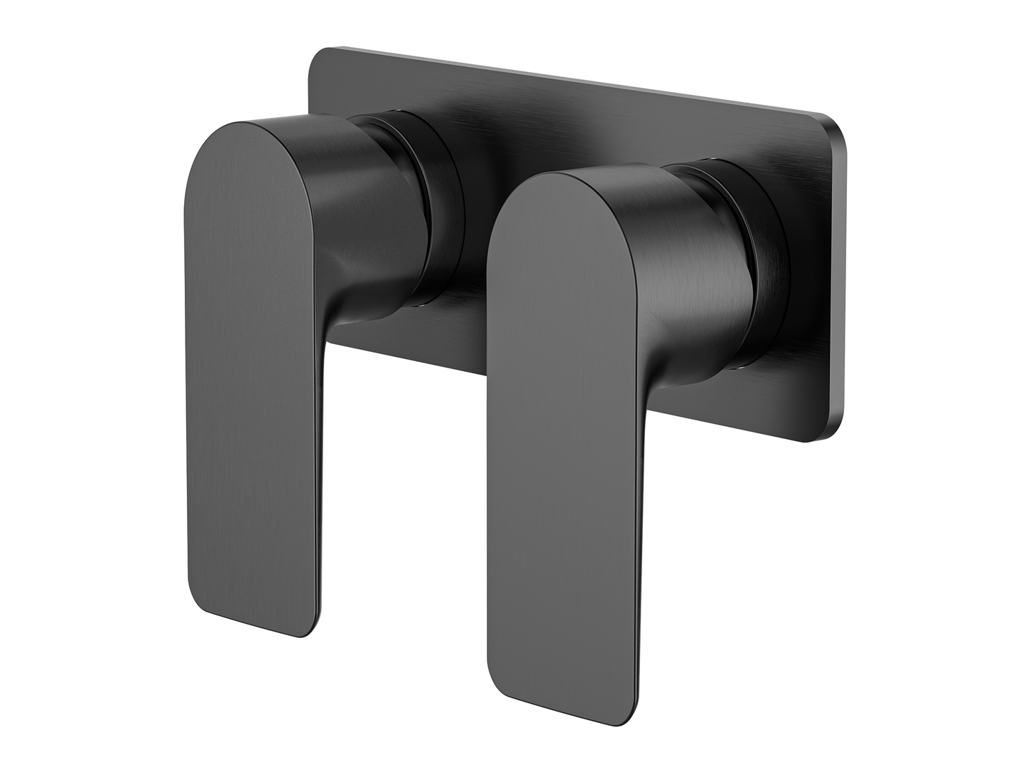 Ash Twin Shower/Bath Mixer Trim Kit Square Plate