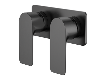 Ash Twin Shower/Bath Mixer Trim Kit Square Plate