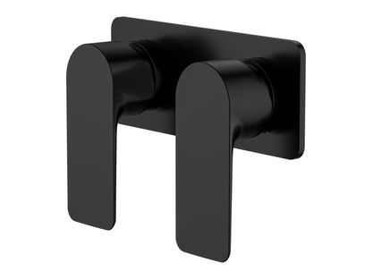 Ash Twin Shower/Bath Mixer Trim Kit Square Plate