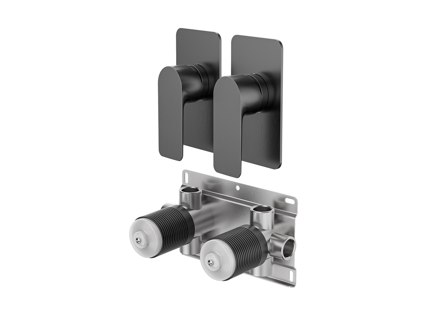 Ash Twin Shower/Bath Mixer Separate Plates