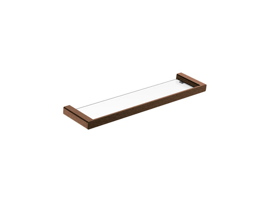 Aspen Glass Shelf Brushed Copper