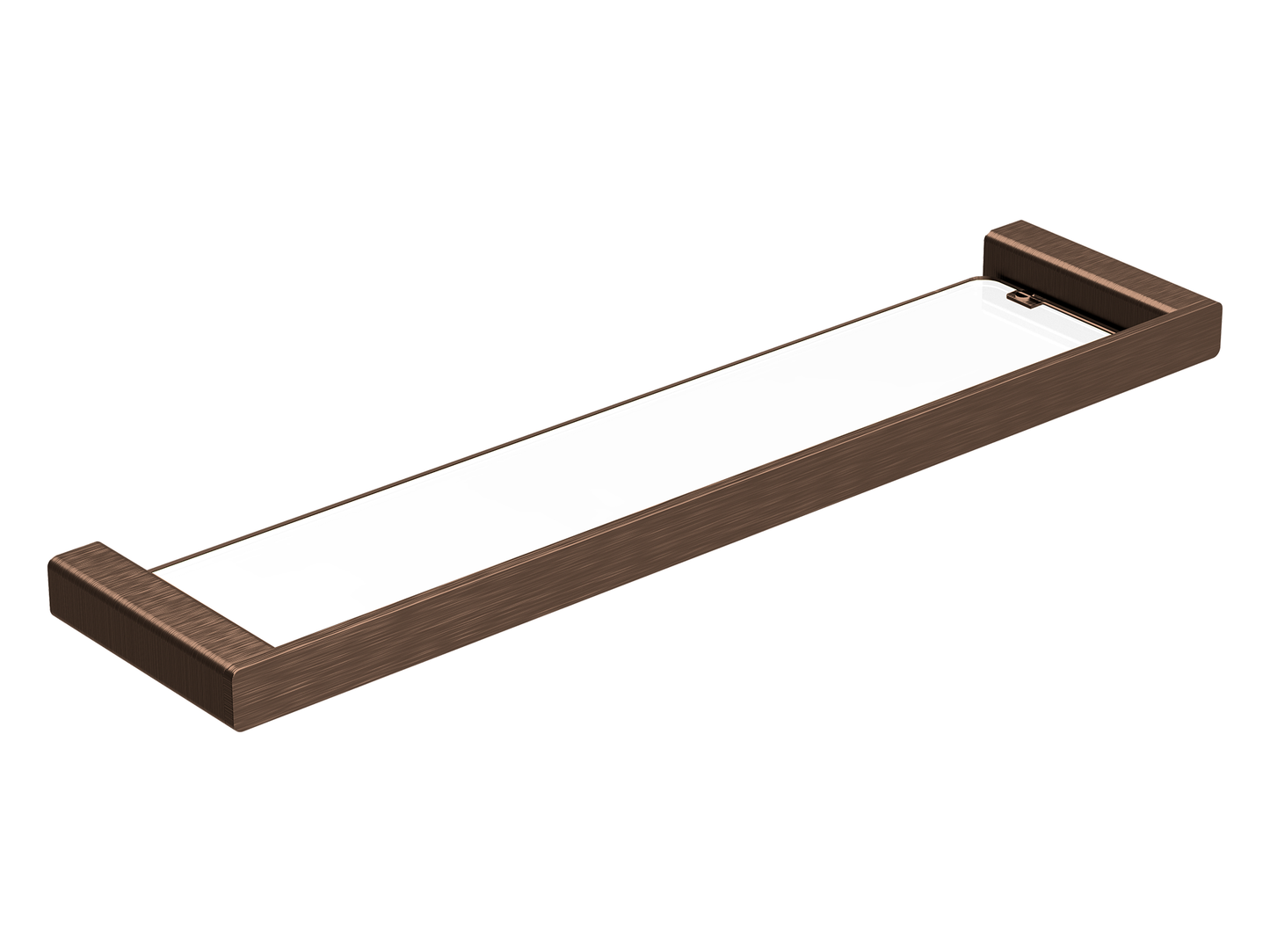 Aspen Glass Shelf Brushed Copper