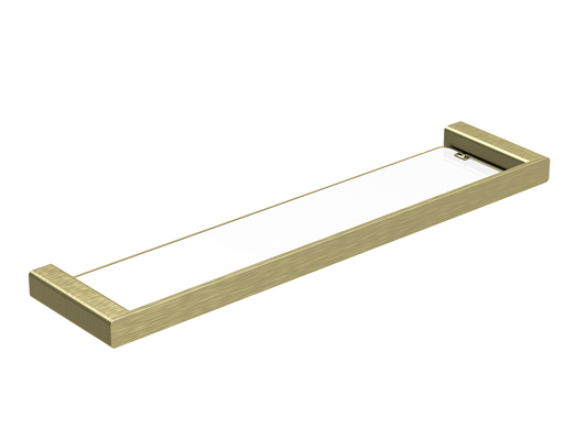 Aspen Glass Shelf Brushed Gold