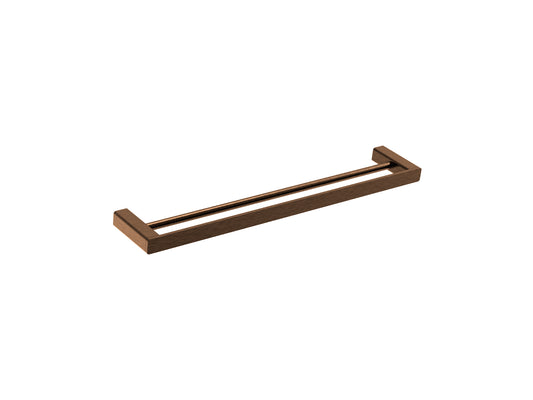 Aspen 800mm Double Towel Rail Brushed Copper