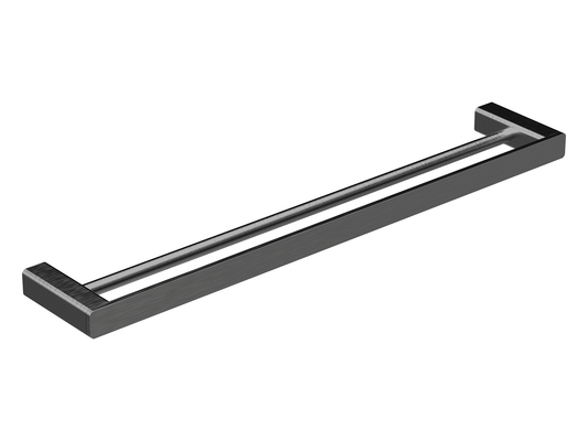Aspen 600mm Double Towel Rail Gun Metal