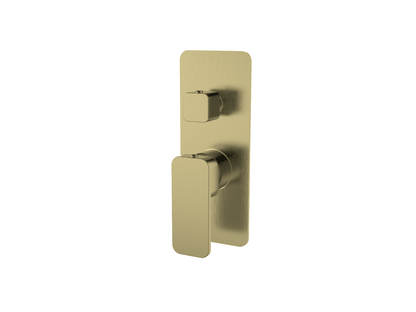 Aspen Wall Diverter Shower/Bath Mixer Brushed Gold