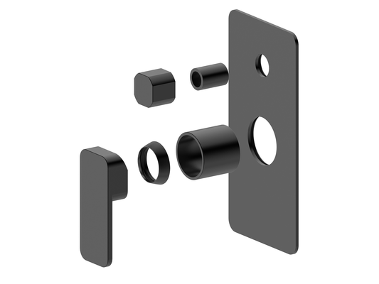 Aspen Wall Diverter Shower/Bath Mixer Matte Black