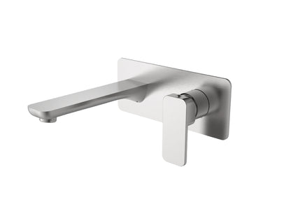 Aspen Wall Basin/Bath Mixer Brushed Nickel