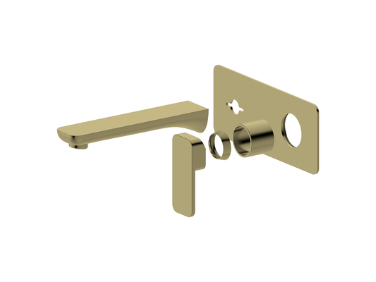 Aspen Wall Basin/Bath Mixer Brushed Gold