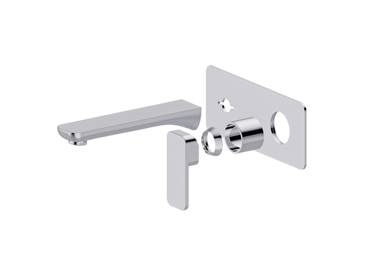 Aspen Wall Basin/Bath Mixer Chrome