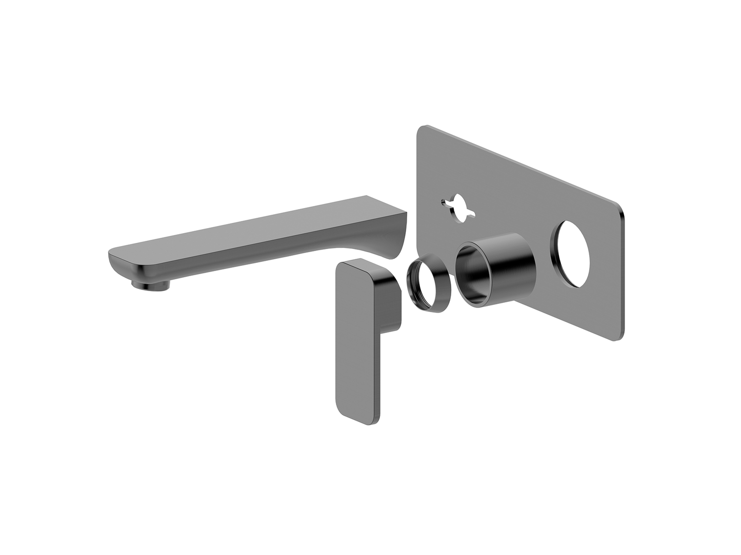 Aspen Wall Basin/Bath Mixer Gun Metal