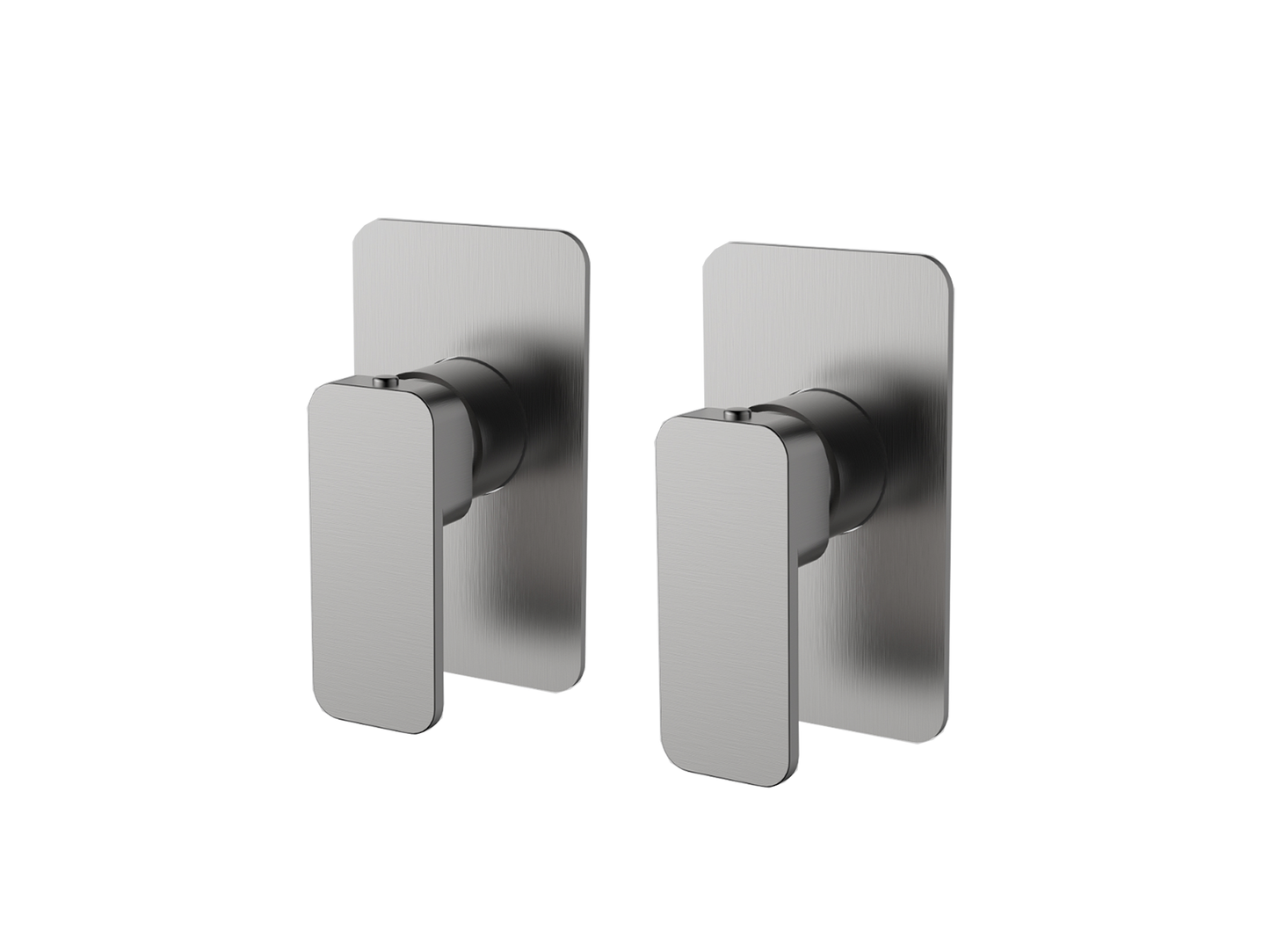 Aspen Twin Shower/Bath Mixer Separate Plates Brushed Nickel