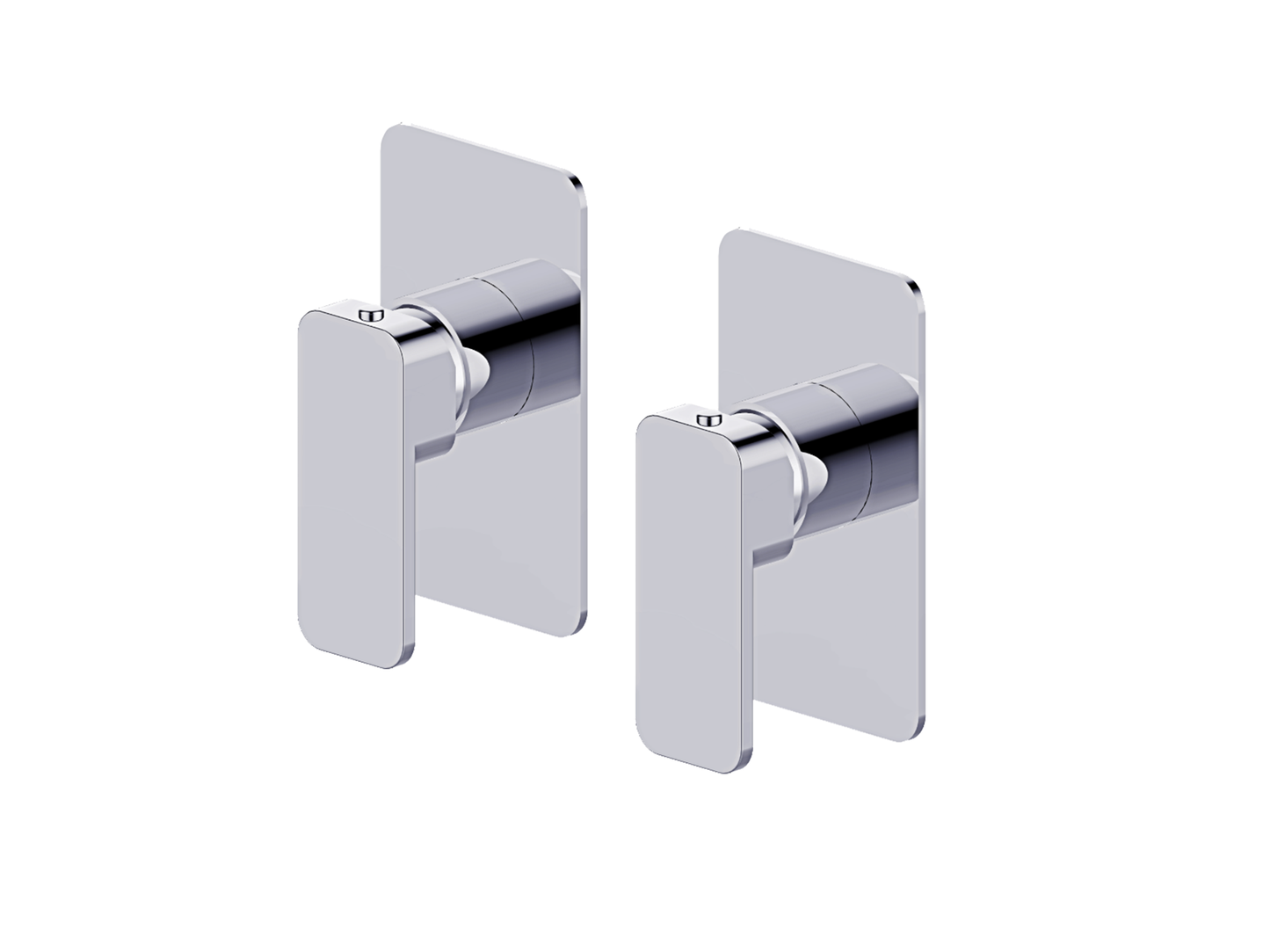 Aspen Twin Shower/Bath Mixer Separate Plates Chrome