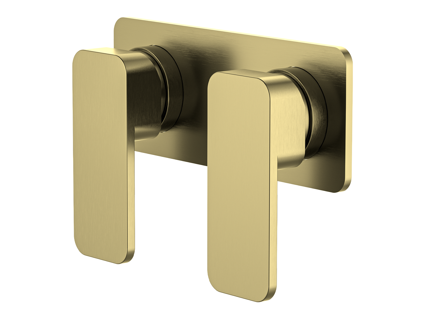 Aspen Twin Shower/Bath Mixer Trim Kit Only Square Plate