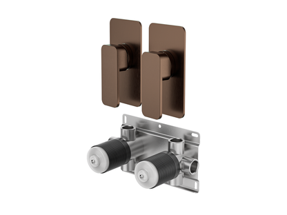 Aspen Twin Shower/Bath Mixer Separate Plates
