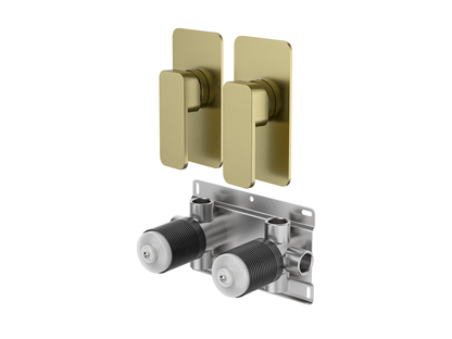 Aspen Twin Shower/Bath Mixer Separate Plates