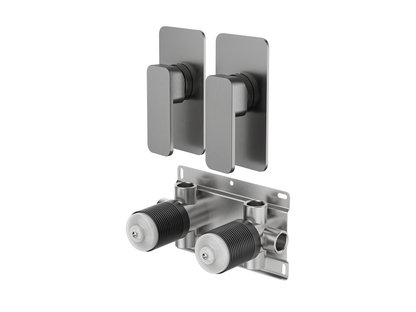 Aspen Twin Shower/Bath Mixer Separate Plates
