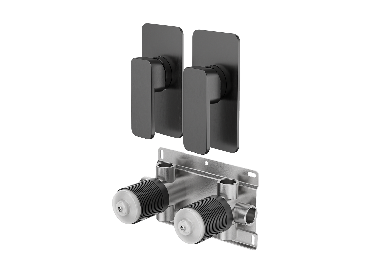 Aspen Twin Shower/Bath Mixer Separate Plates