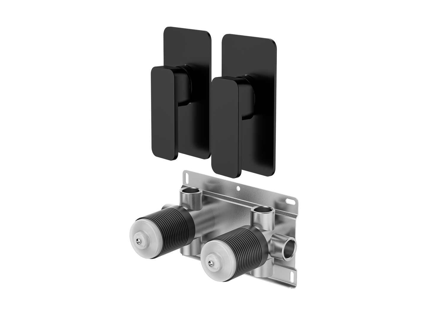 Aspen Twin Shower/Bath Mixer Separate Plates