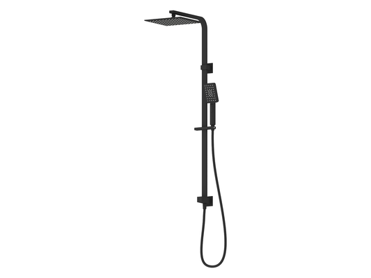 Aspen Twin Shower Rail II Matte Black