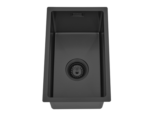 Hazel VII Single Bowl Sink with Overflow 280 x 440 x 230mm Gun Metal Black
