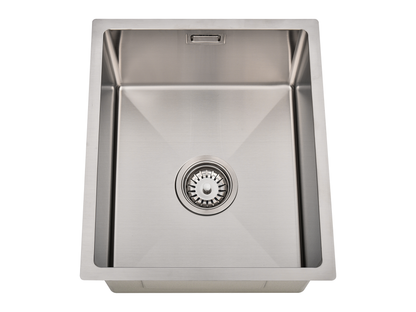 Hazel VII Single Bowl Sink with Overflow 380 x 440 x 230mm Stainless Steel