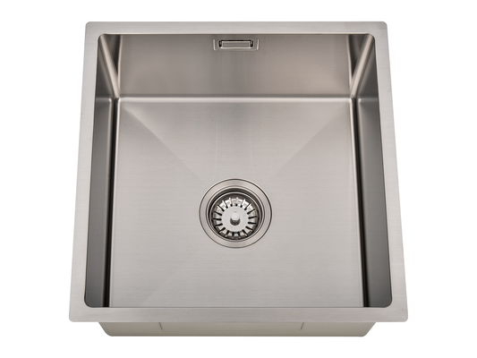 Hazel VII Single Bowl Sink with Overflow 440 x 440 x 230mm Stainless Steel