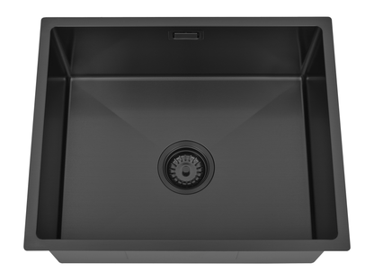 Hazel VII Single Bowl Sink with Overflow 540 x 440 x 300mm Gun Metal Black