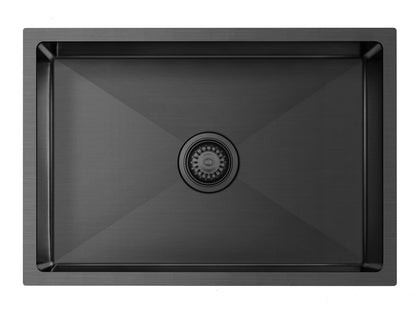 Hazel Single Bowl Sink 650 x 450 x 220mm Gun Metal Black