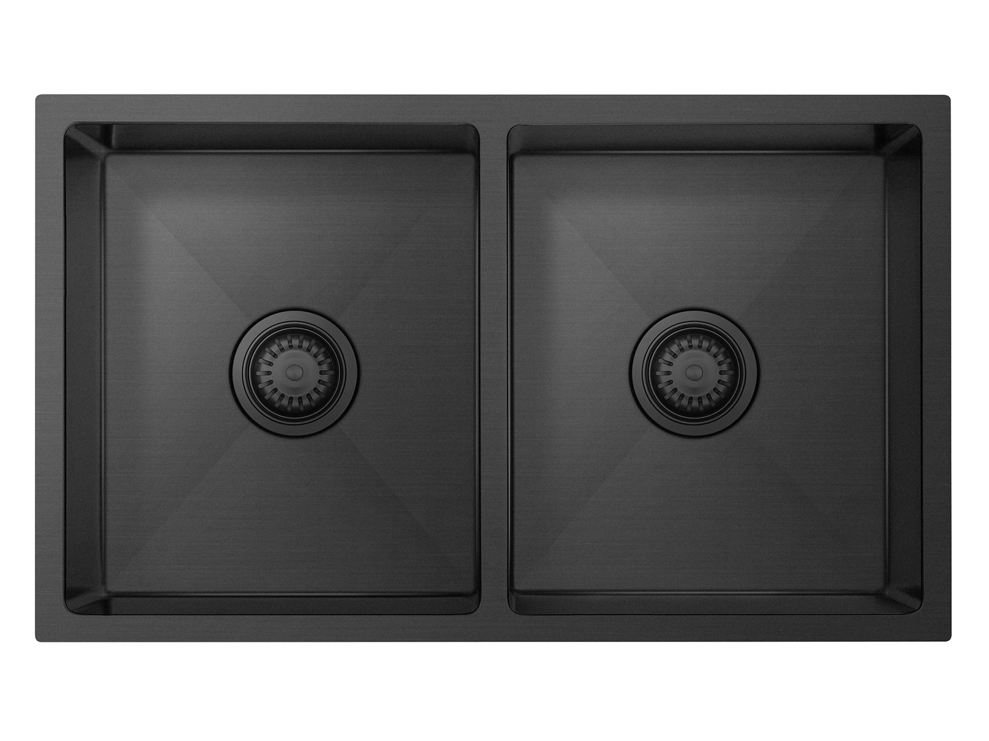 Hazel Double Bowl Sink 760 x 450 x 220mm Gun Metal Black