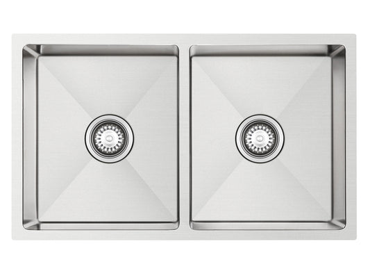 Hazel Double Bowl Sink 760 x 450 x 220mm Stainless Steel