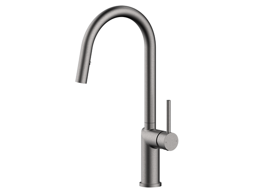 Ivy Discrete Stainless Steel Pullout Mixer with Vegie Spray Brushed Nickel