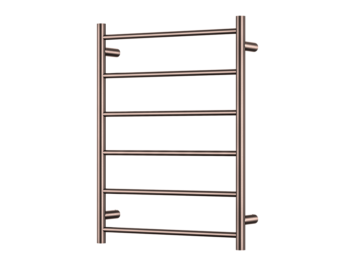 600 x 800mm 6 Bar Round Heated Towel Ladder
