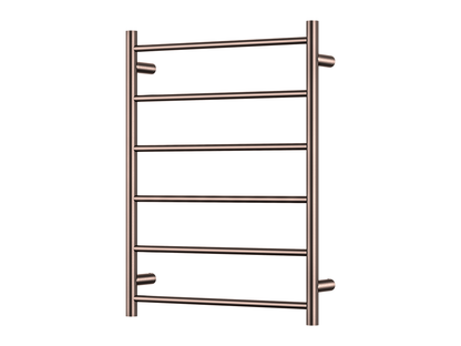 600 x 800mm 6 Bar Round Heated Towel Ladder