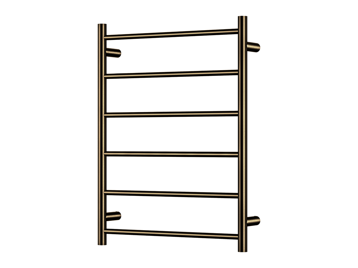 600 x 800mm 6 Bar Round Heated Towel Ladder
