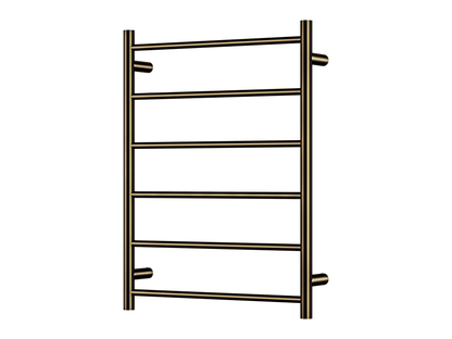 600 x 800mm 6 Bar Round Heated Towel Ladder